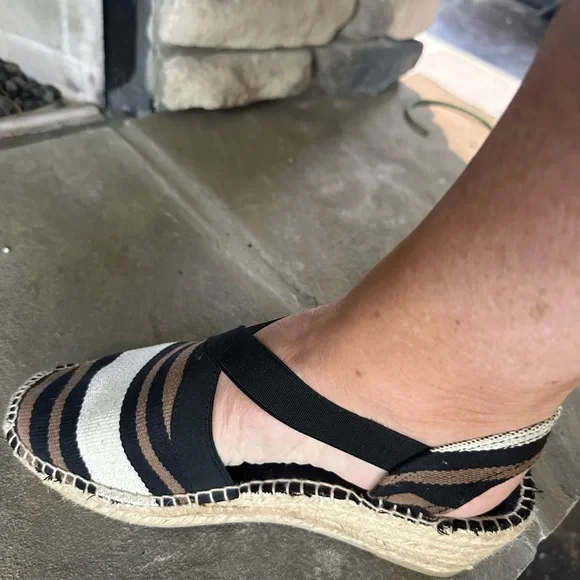 TONI PONS- closed toe espadrille/overlapping stretchy straps, slingback strap - Picture 5 of 11